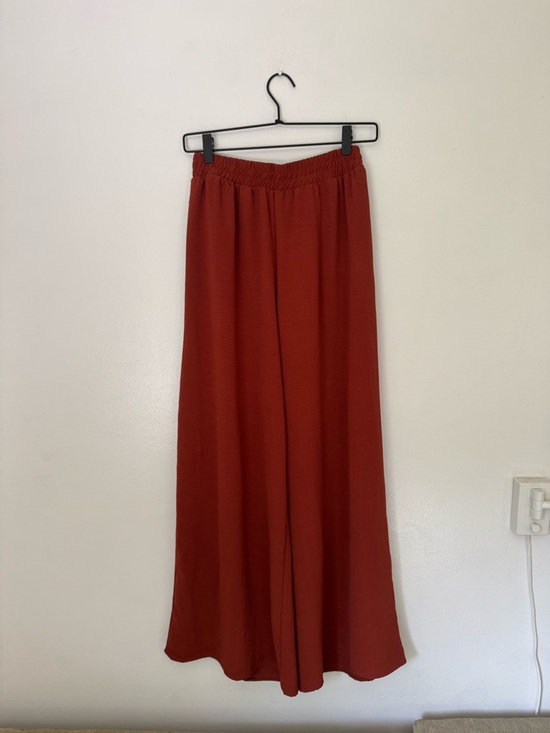 Zara Pants - Wide Leg Elastic Waist Pants - Rust Size Small comfort waist Zara